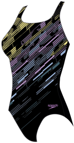Speedo Digital Printed Medalist Swimwear Female Adult - Black (Grösse: 40/D44) von Speedo