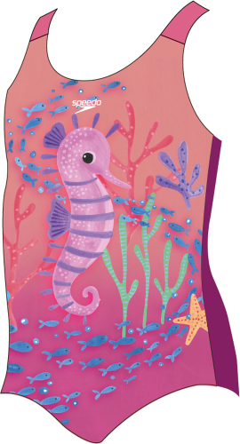 Speedo Digital Printed Swimsuit Swimwear Female Infant/Toddler - Bloominous pink (Grösse: 2J/D92) von Speedo