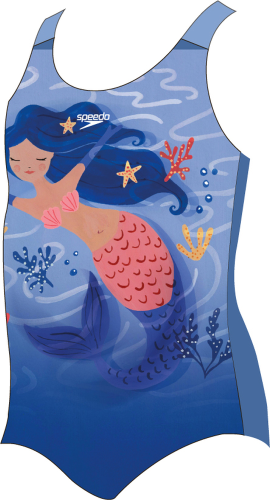 Speedo Digital Printed Swimsuit Swimwear Female Infant/Toddler - True Cobalt / C (Grösse: 4J/D104) von Speedo