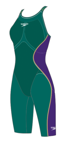 Speedo Fastskin LZR INTENT OPBK KSKN Swimwear Female Adult - GREEN/PURPLE (Grösse: 28) von Speedo