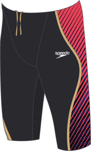 Speedo Badehose Fastskin LZR Pure Intent Jamme Race Male - Black/Phoenix Red (Grösse: 24) von Speedo