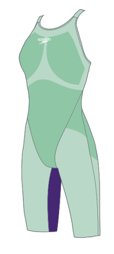 Speedo Fastskin LZR VALOR OPBK KSKN A Swimwear Female Adult - GREEN/PURPLE (Grösse: 28) von Speedo