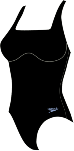 Speedo FlexBandSwimsuit incl. SwimBra Swimwear Female Adult - Black / Curious (Grösse: 32'') von Speedo