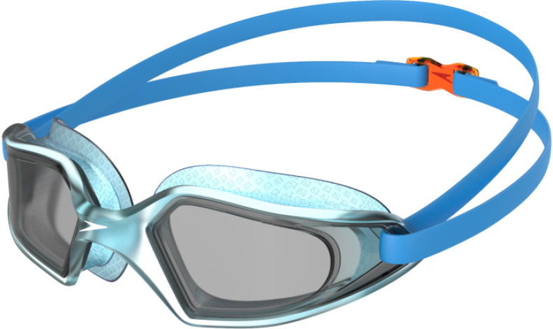 Speedo Hydropulse Goggles Junior - Pool Blue/Mango/L von Speedo