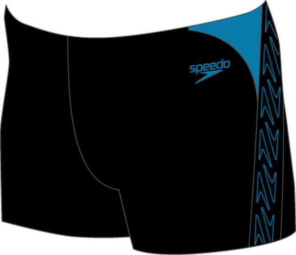 Speedo Hyper Boom Logo Splice Aquash Swimwear Male Junior/Kids (6-16) - Black/Bolt (Grösse: 11-12J/D152) von Speedo