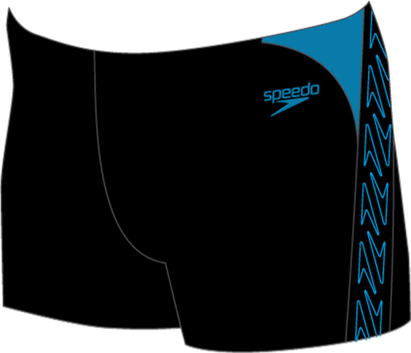 Speedo Hyper Boom Splice Aquashort Swimwear Male Adult - Black/Bolt (Grösse: 38)