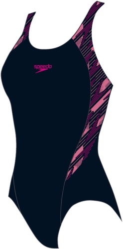Speedo HyperBoom Splice Muscleback Swimwear Female Junior/Kids - True Navy / Ele (Grösse: 9-10J/D140) von Speedo