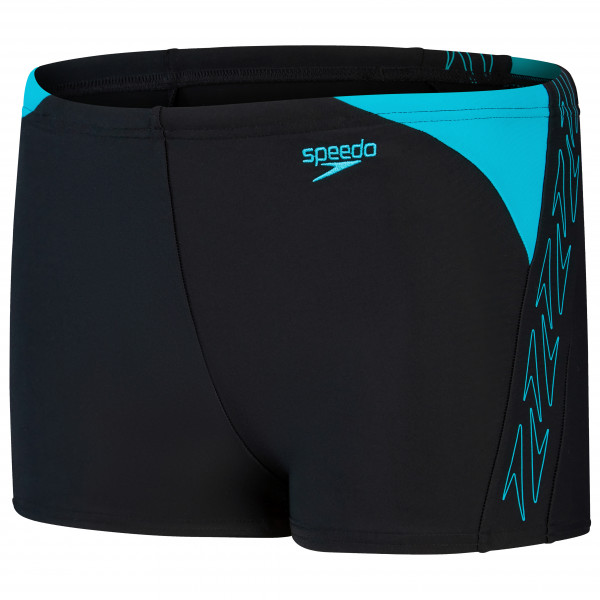 Speedo - Kid's Hyperboom Logo Splice Aquashort - Badehose Gr 116;128;140;152;164;176 schwarz von Speedo