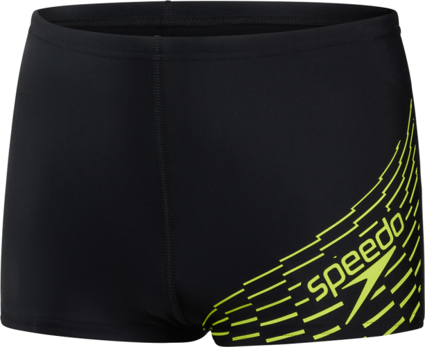 Speedo Medley Logo Aquashort Swimwear Male Junior - Black/Atomic Lime (Grösse: 13-14J/D164) von Speedo