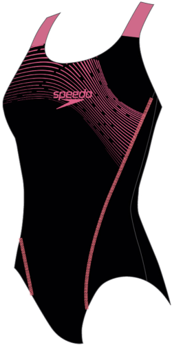Speedo Medley Logo Medalist Swimwear Female Junior/Kids - Black / Fandang (Grösse: 9-10J/D140) von Speedo