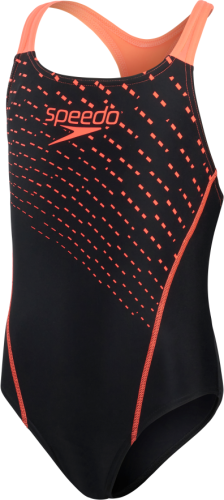 Speedo Medley Logo Medalist Swimwear Female Junior - Black/Siren Red (Grösse: 15-16J/D176) von Speedo