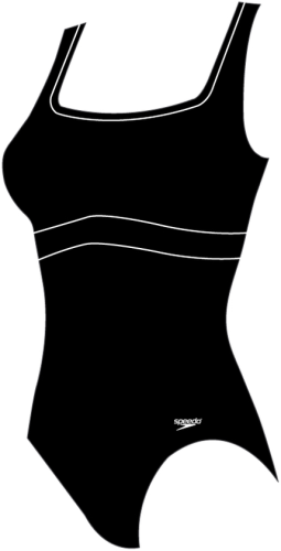 Speedo New Contour Eclipse 1pce Swimwear Female Adult - Black/White (Grösse: 46/D50) von Speedo