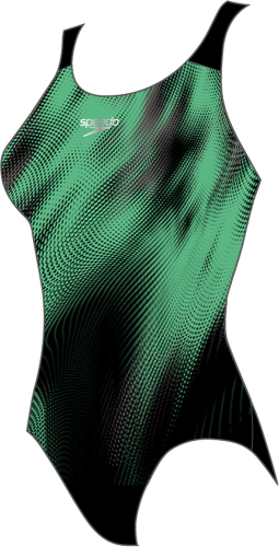 Speedo Placement Digital Powerback Swimwear Female Adult - Black/USA Charcoa (Grösse: 38/D42) von Speedo