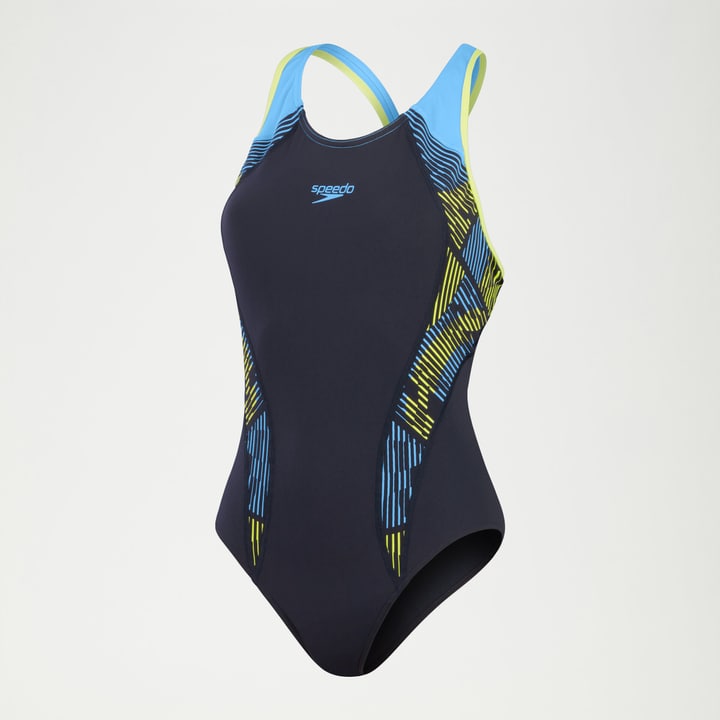 Speedo Placement Laneback Badeanzug marine von Speedo