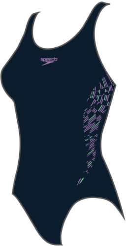 Speedo Placement Muscleback Swimwear Female Adult - True Navy / Swe (Grösse: 32/D36) von Speedo