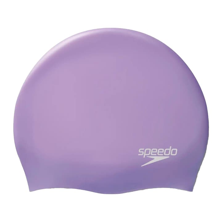 Speedo Plain Moulded Silicone Cap Badekappe violett von Speedo