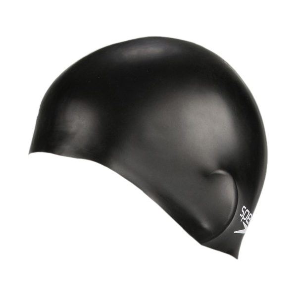 Speedo - Plain Moulded Silicone Cap Junior - Badekappe schwarz von Speedo