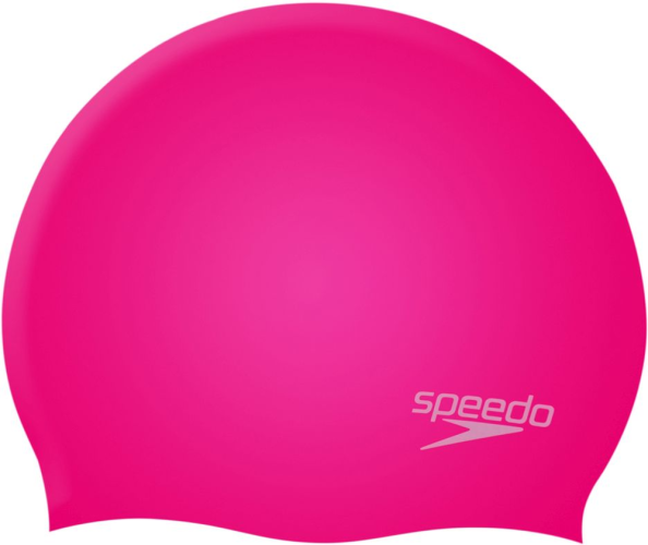 Speedo Plain Moulded Silicone Junior Swim Caps - Cherry pink/Blush von Speedo