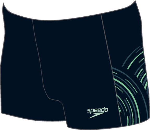 Speedo Plastisol Placement Aquashort Swimwear Male Junior/Kids - True Navy / Har (Grösse: 9-10J/D140) von Speedo