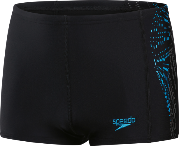 Speedo Plastisol Placement Aquashort Swimwear Male Junior - Black/Pool/USA Ch (Grösse: 13-14J/D164) von Speedo