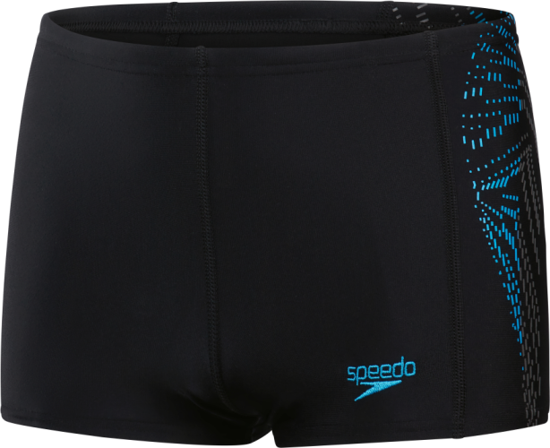 Speedo Plastisol Placement Aquashort Swimwear Male Junior - Black/Pool/USA Ch (Grösse: 15-16J/D176) von Speedo