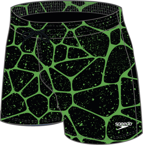 Speedo Printed 13 Watershort Boys - Black/Fluo Green (Grösse: S) von Speedo