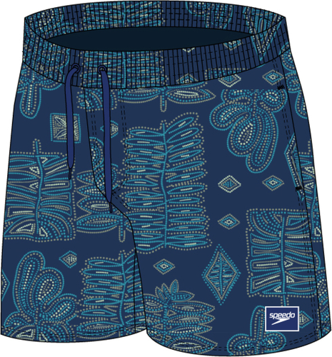 Speedo Badehose Printed Leisure Watershort Male - Ammonite Blue/Aqu (Grösse: XXL) von Speedo