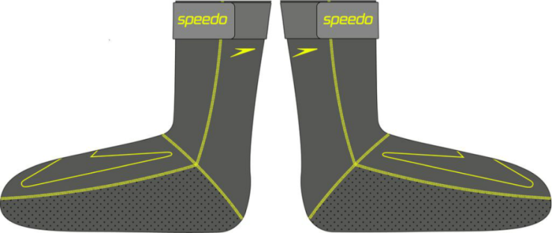 Speedo Swim Socks Accessoires - BLACK/YELLOW (Grösse: L) von Speedo