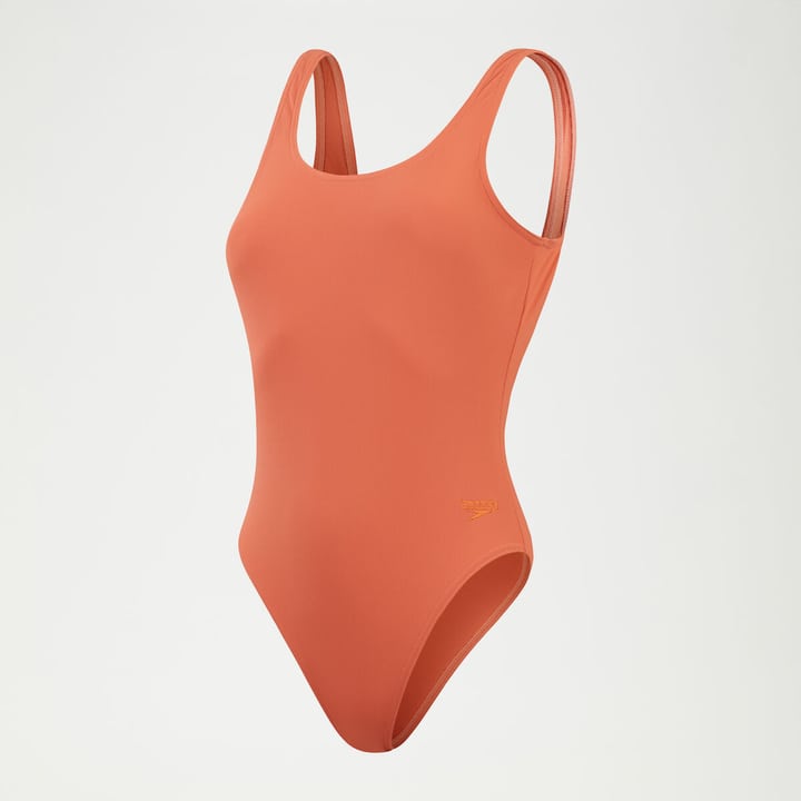 Speedo Textured Deep U-Back Badeanzug terra-cotta von Speedo