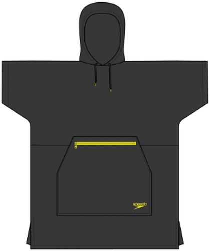 Speedo Towel Swim Poncho Towels - Black/Hyper Yel (Grösse: L) von Speedo