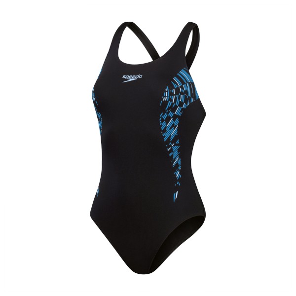 Speedo - Women's Placement Muscleback - Badeanzug Gr 46 schwarz von Speedo