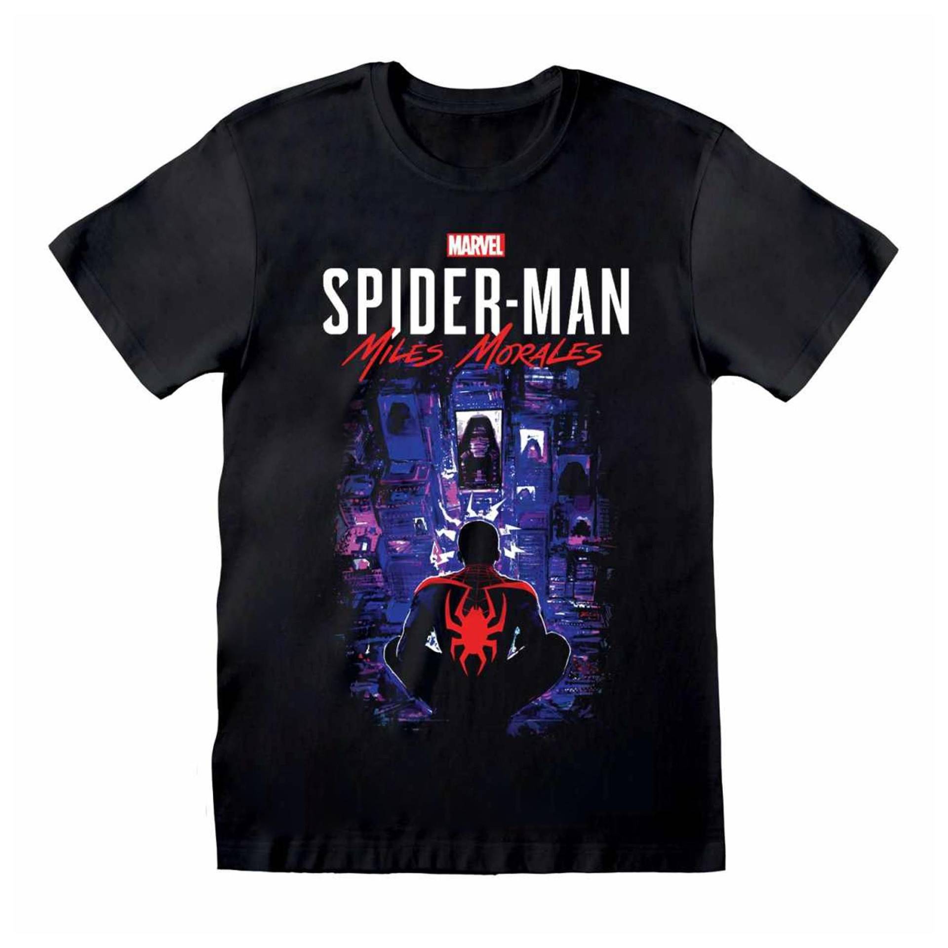 Miles Morales Tshirt Damen Schwarz M von Spider-Man