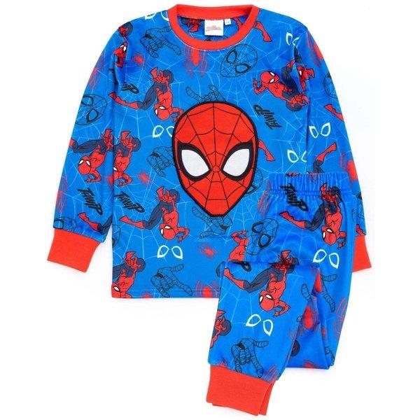 Schlafanzug Mit Langer Hose Mädchen Blau 122 von Spider-Man