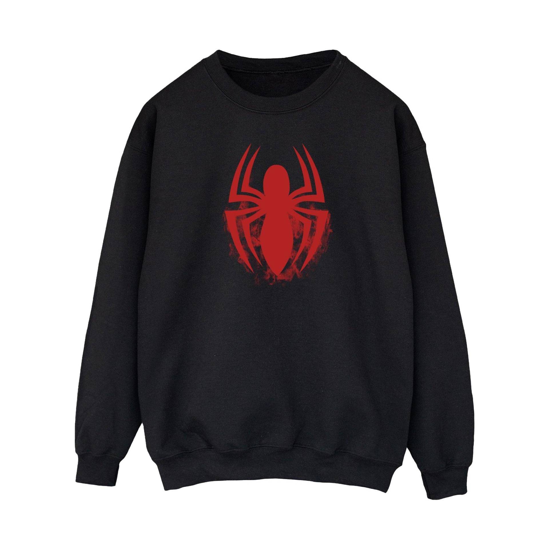 Sweatshirt Logo Herren Schwarz L von Spider-Man