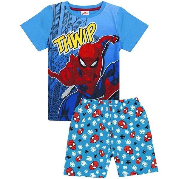 Thwamm Schlafanzug Mit Shorts Jungen Blau 98 von Spider-Man