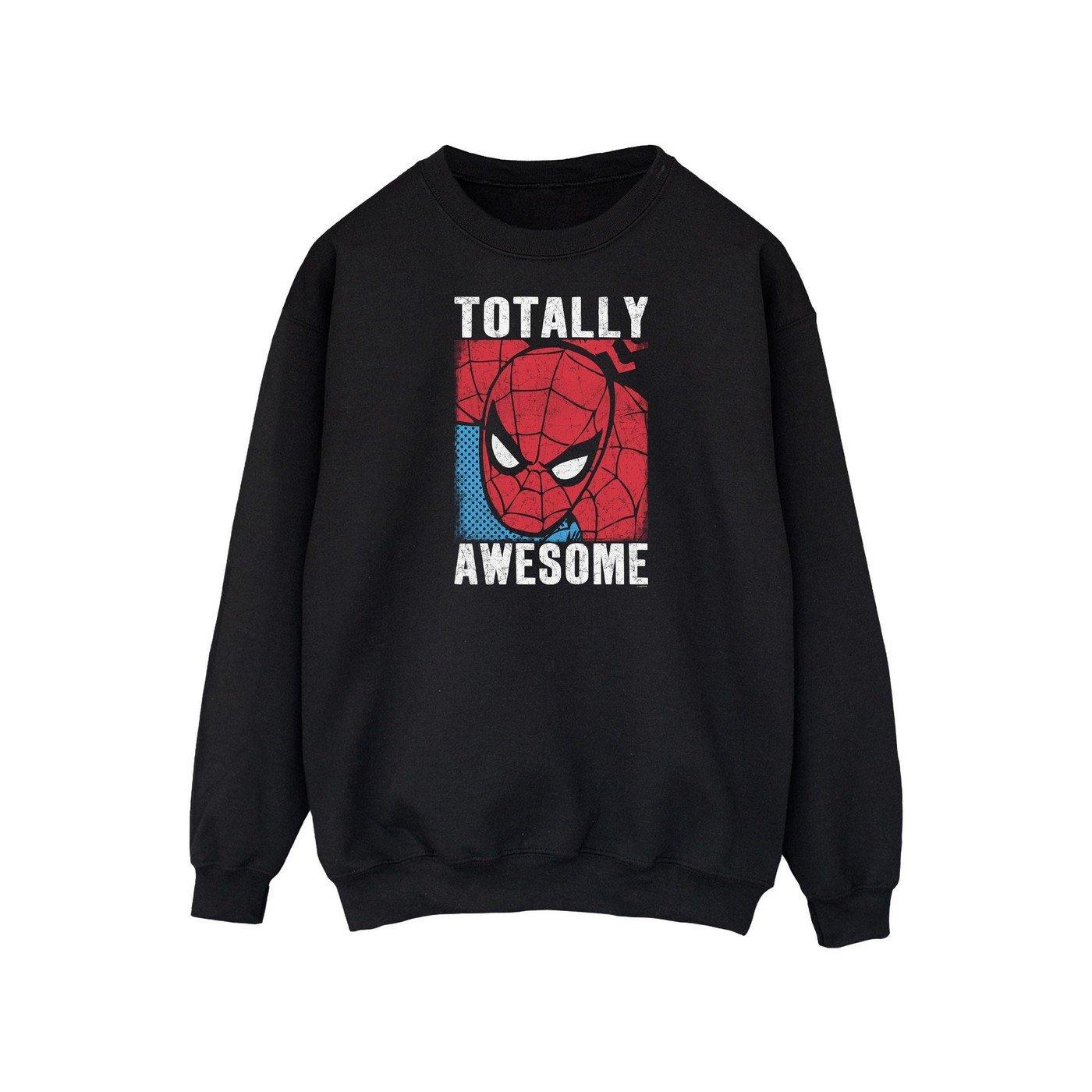 Totally Awesome Sweatshirt Herren Schwarz L von Spider-Man