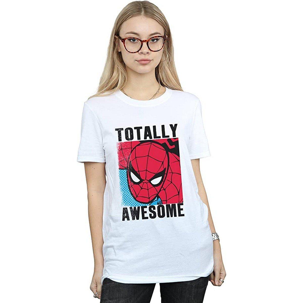 Totally Awesome Tshirt Damen Weiss S von Spider-Man