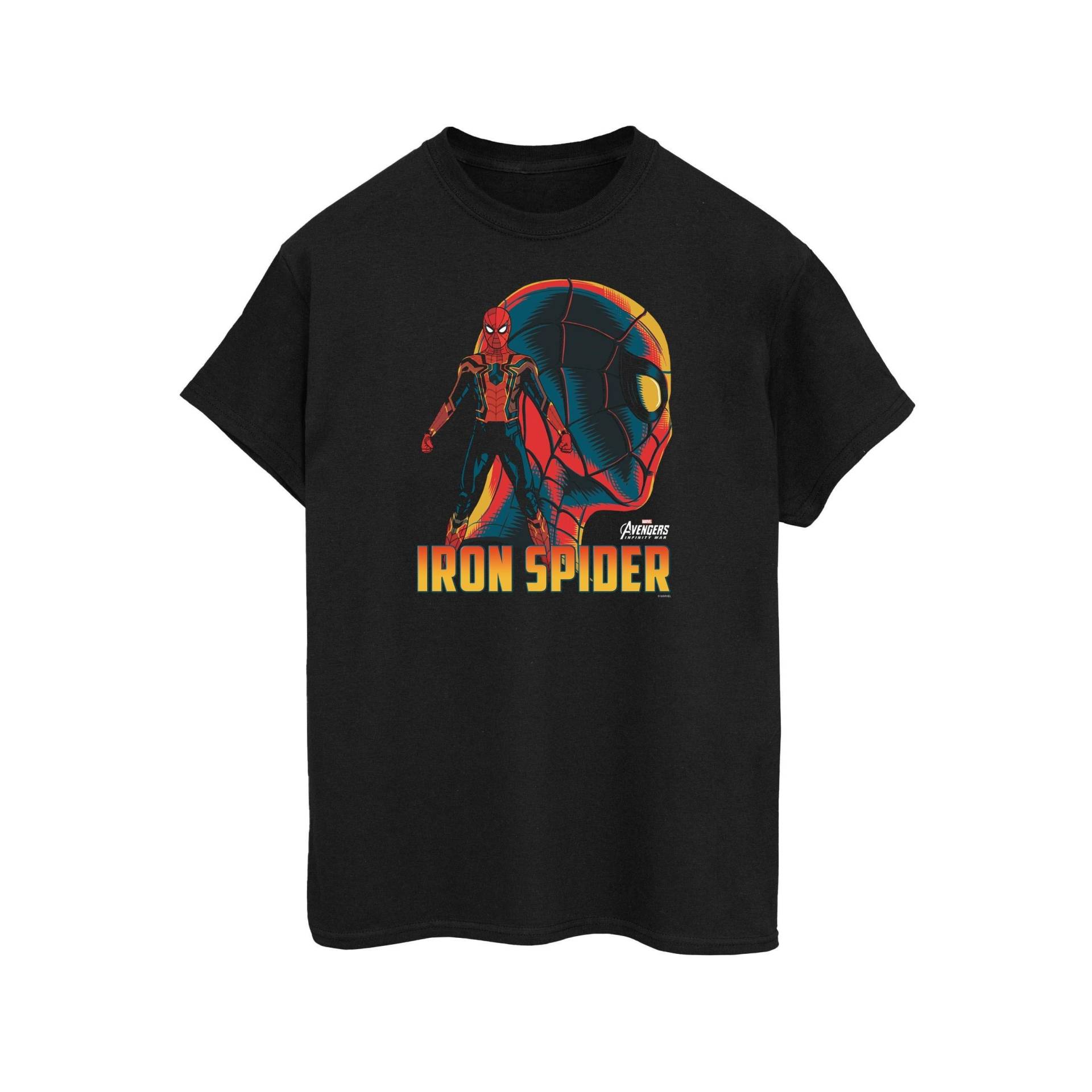 Tshirt Damen Schwarz L von Spider-Man