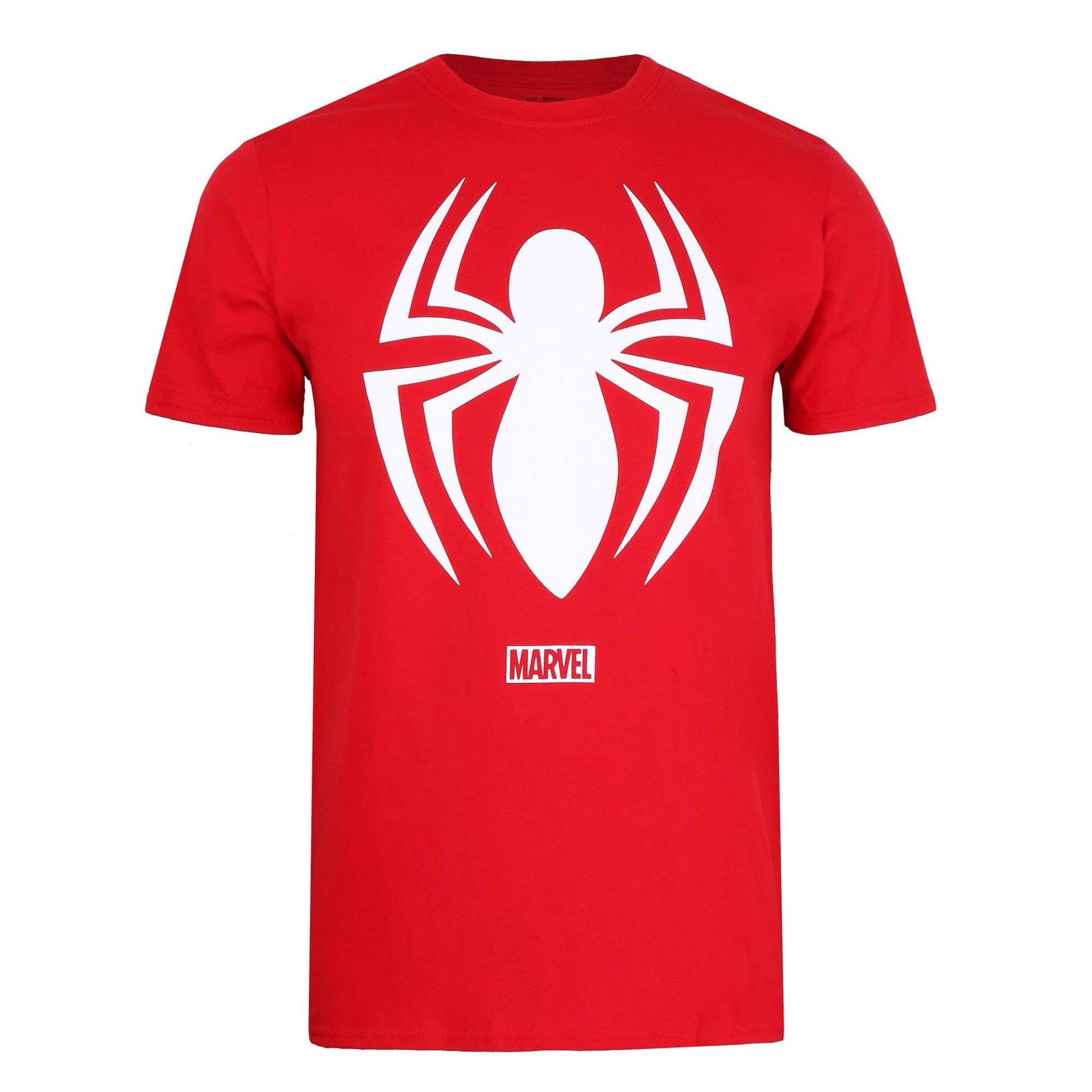 Tshirt Herren Rot Bunt L von Spider-Man