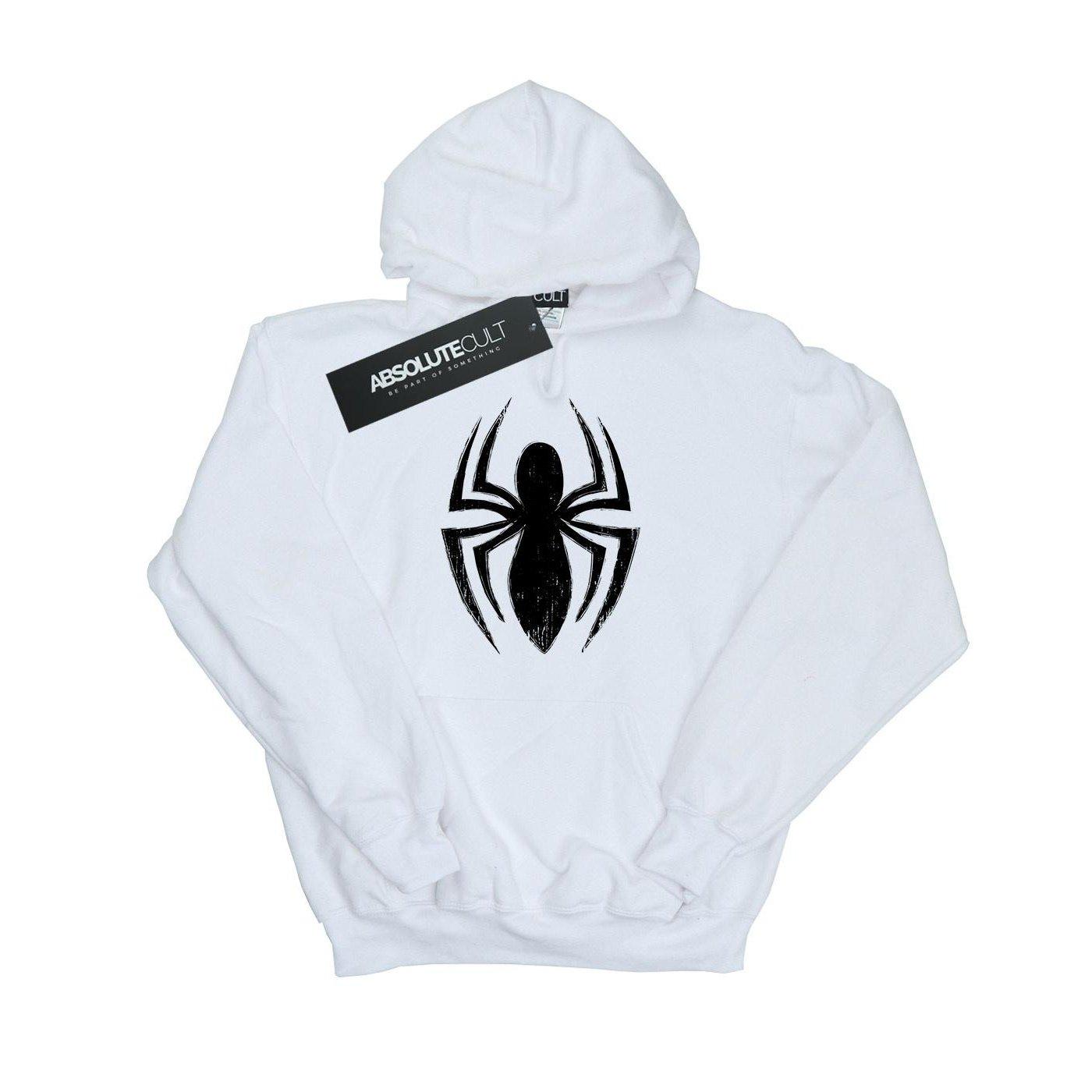 Ultimate Kapuzenpullover Logo Herren Weiss XL von Spider-Man