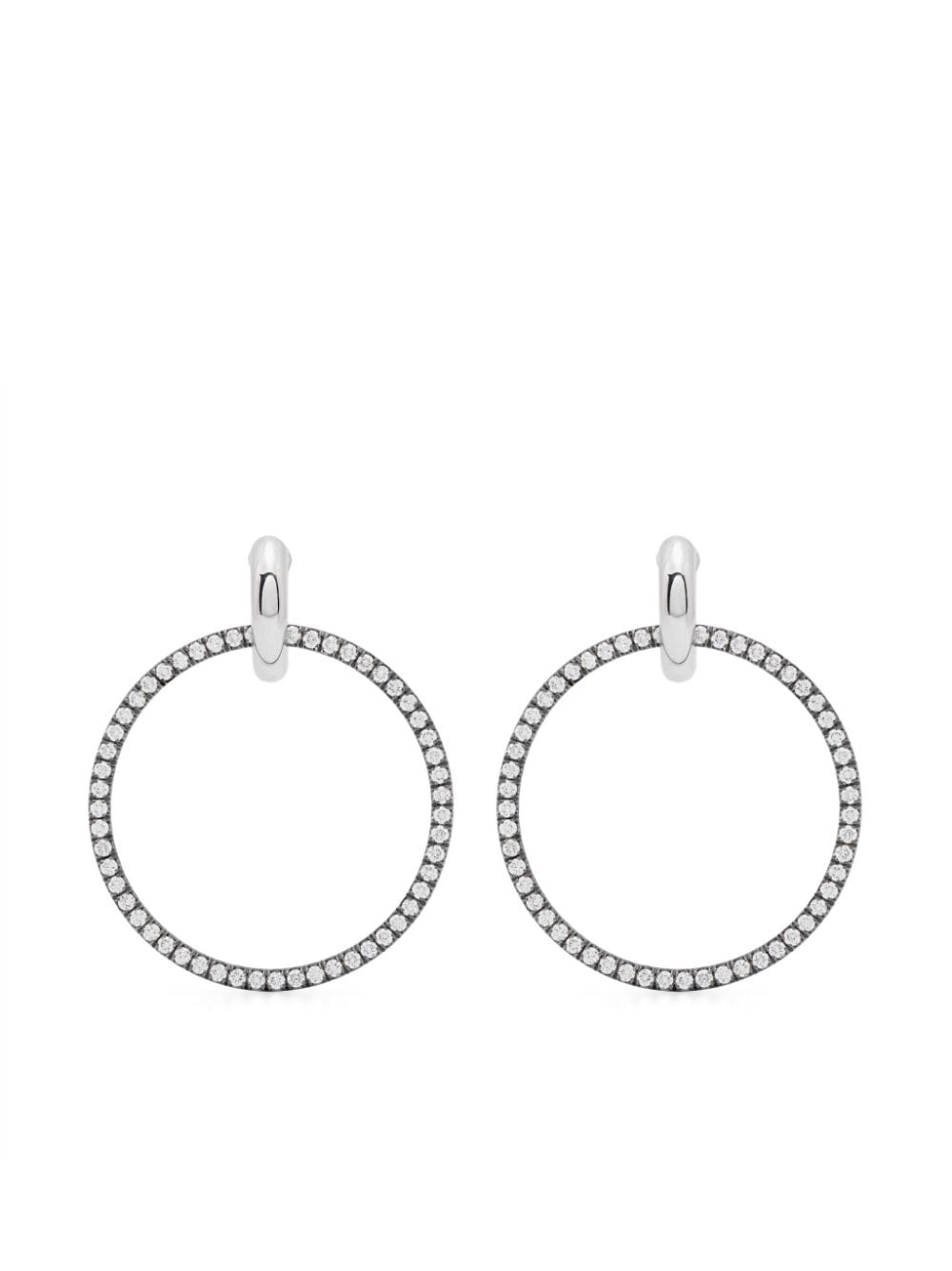 Spinelli Kilcollin 18kt white gold and sterling silver diamond huggie earrings von Spinelli Kilcollin