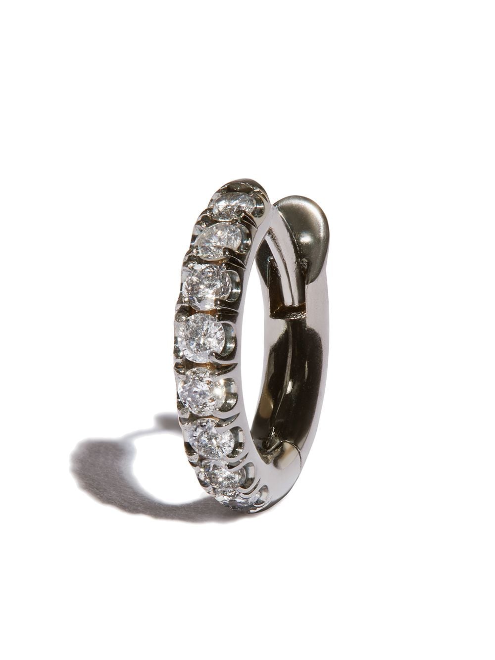 Spinelli Kilcollin 18kt white gold mini diamond hoop single earring - Black von Spinelli Kilcollin