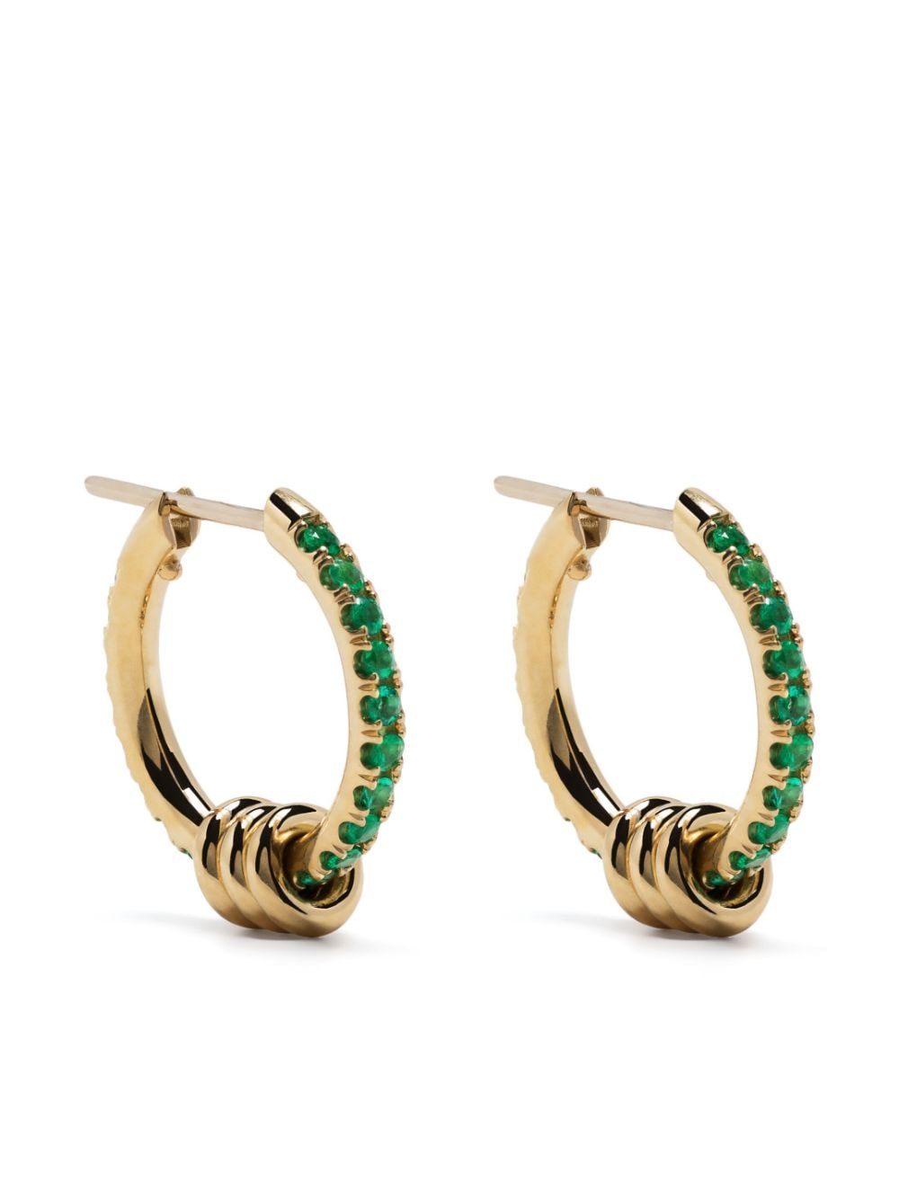 Spinelli Kilcollin 18K yellow gold Ara emerald hoop earrings von Spinelli Kilcollin