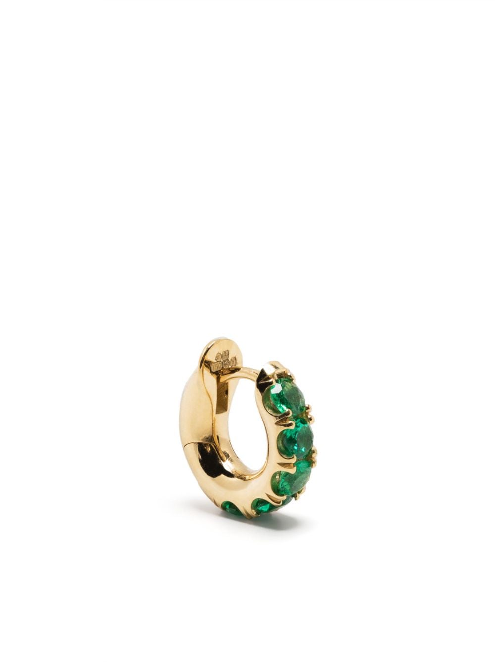 Spinelli Kilcollin 18kt yellow gold Mini Macro emerald single hoop earring - Green von Spinelli Kilcollin