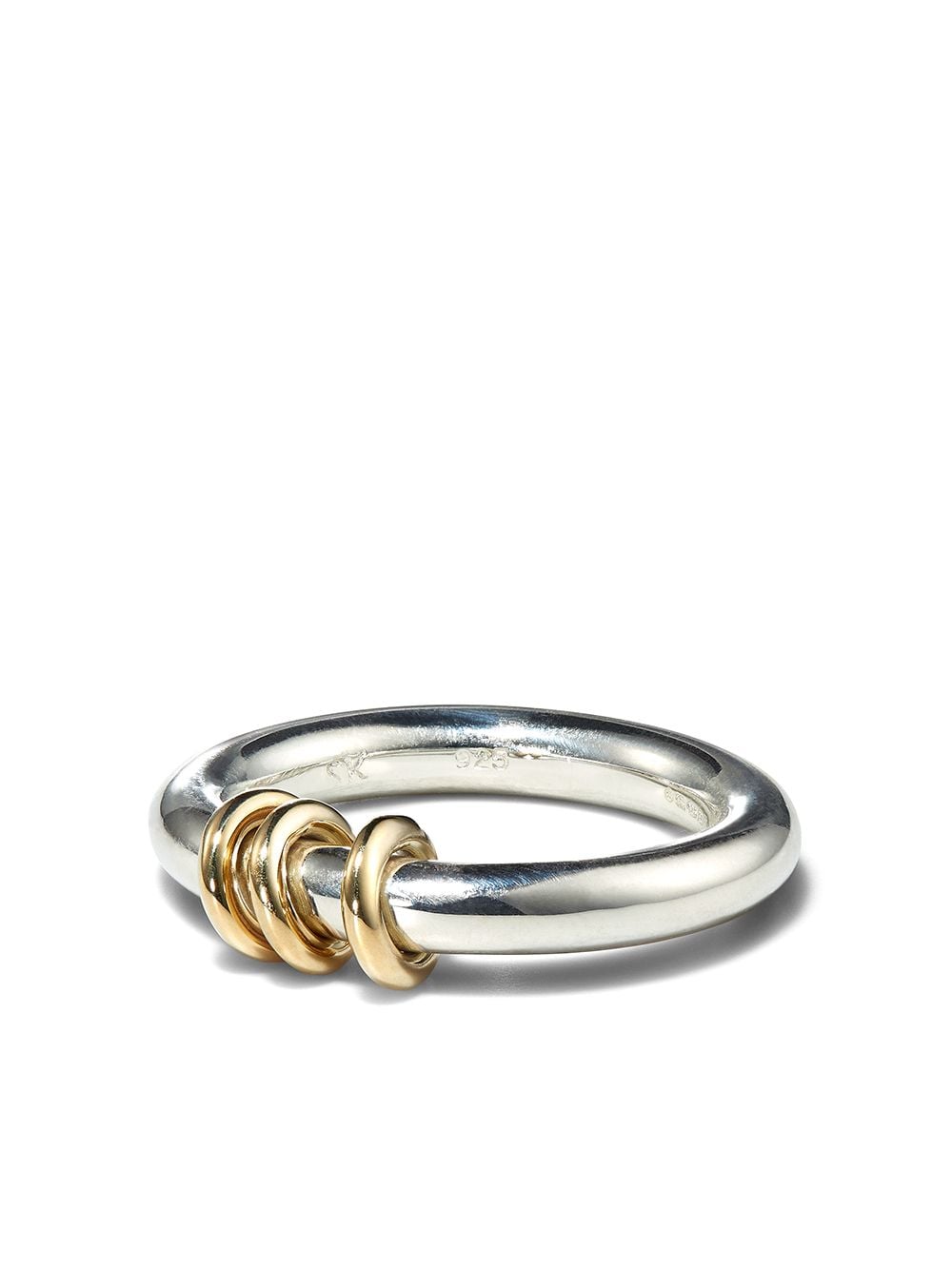Spinelli Kilcollin 18kt yellow gold and sterling silver Kane linked ring von Spinelli Kilcollin