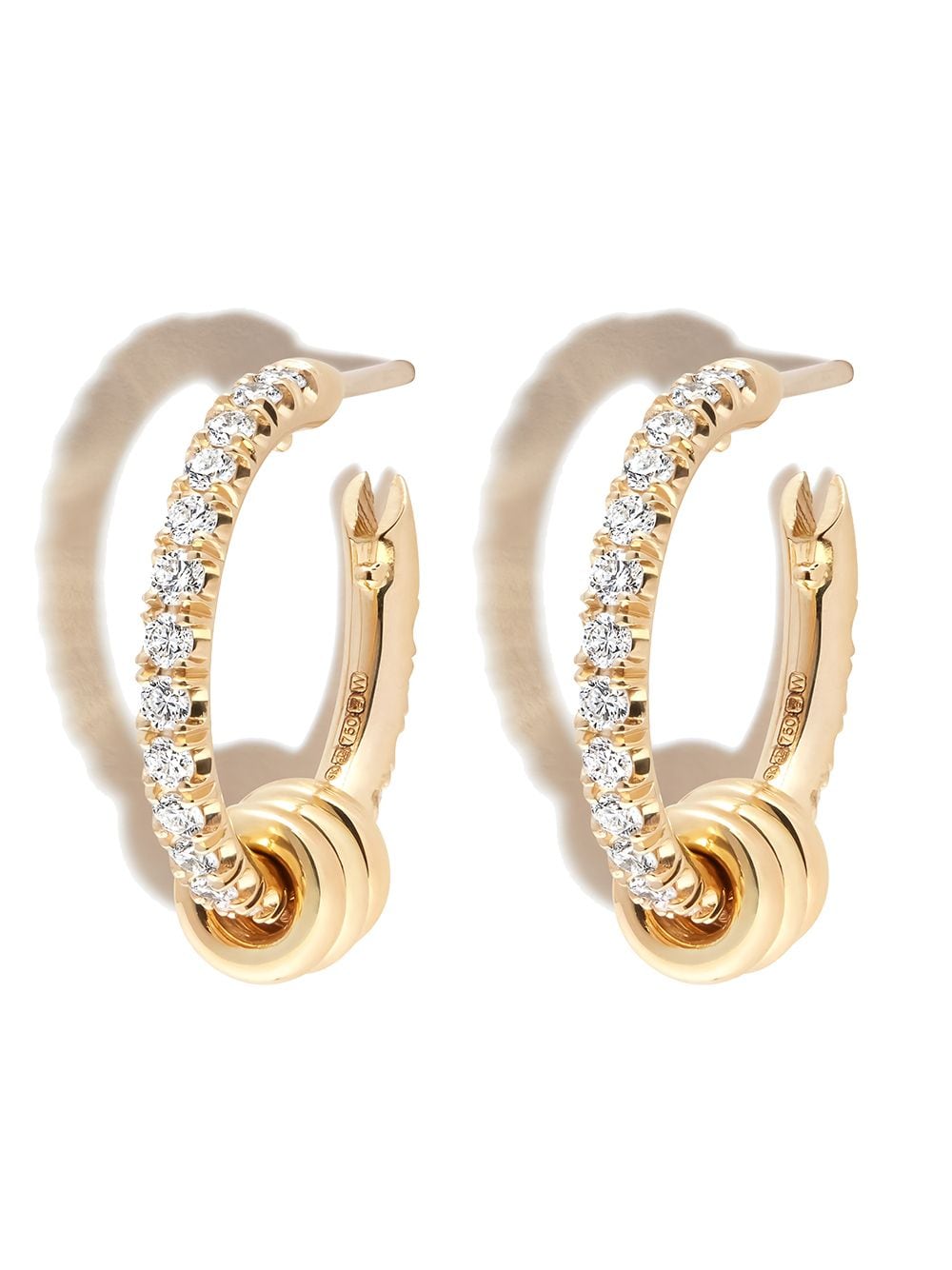 Spinelli Kilcollin 18kt yellow gold diamond hoop earrings von Spinelli Kilcollin