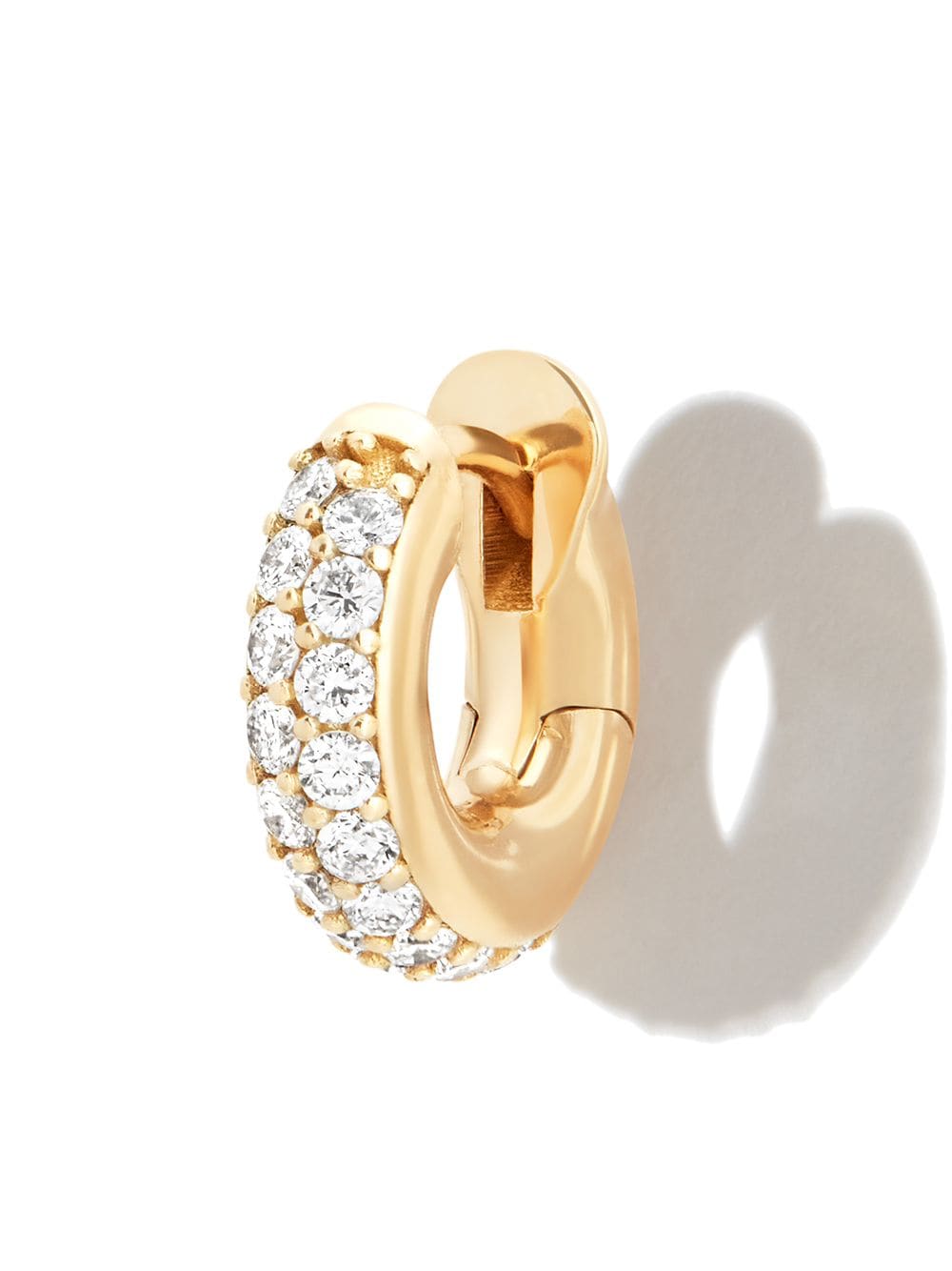 Spinelli Kilcollin 18kt yellow gold pavé set diamond huggie hoop earring von Spinelli Kilcollin