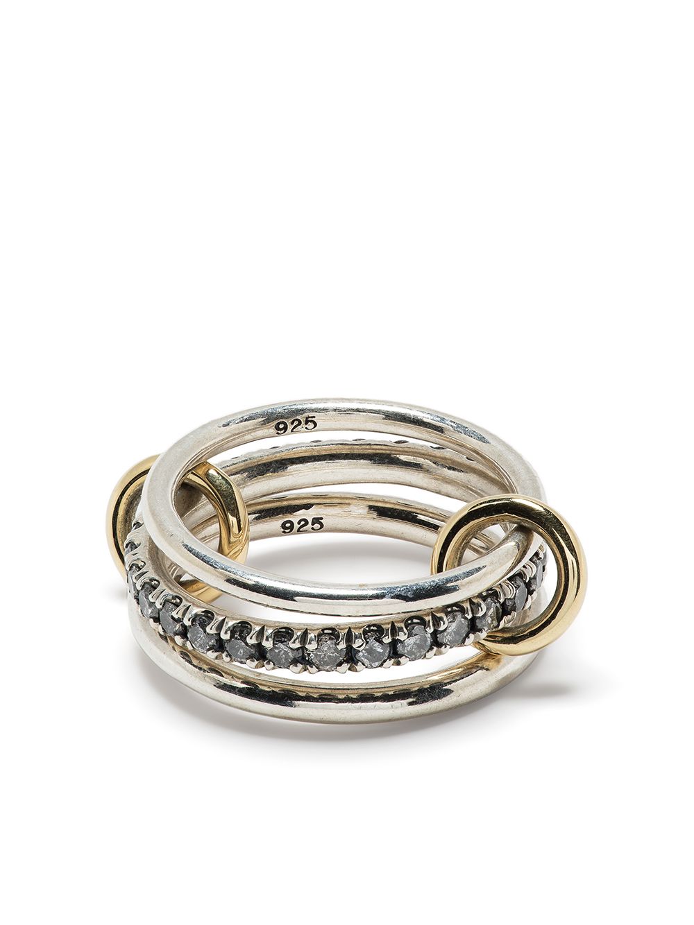 Spinelli Kilcollin Petunia diamond three link ring - Gold von Spinelli Kilcollin