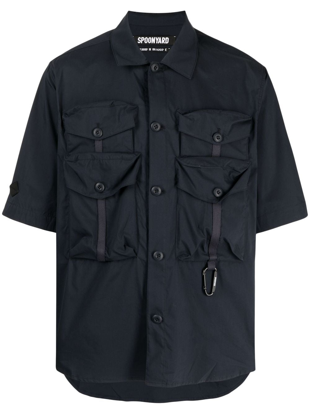 Spoonyard Coolmax multi-pockets shirt - Blue von Spoonyard