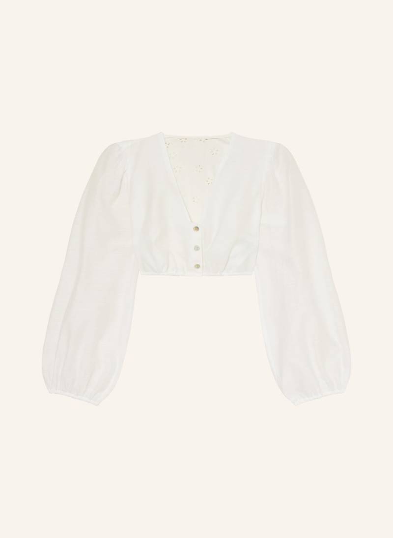 Sportalm Dirndlbluse Mit Spitze weiss von Sportalm